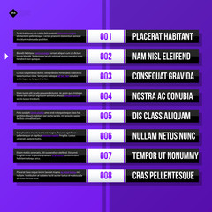 Menu template with horizontal options/banners. EPS10 vector template
