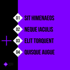 Menu template with horizontal options/banners. EPS10 vector template