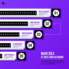 Vector chart template with horizontal elements. EPS10