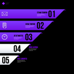 Vector chart template with horizontal elements. EPS10