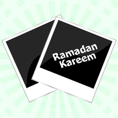 Ramadan kareem on old photo frame