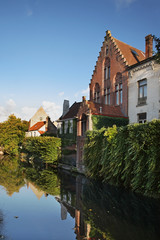Naklejka na ściany i meble Canal in Bruges. Flanders. Belgium