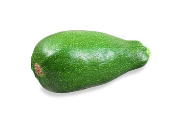 Zucchini on white background