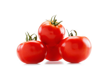 Tomatoes isolated on white background