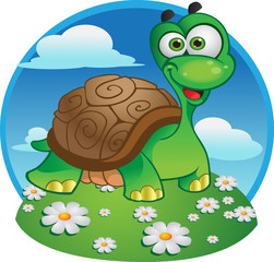 Obraz premium Cute vector tortoise