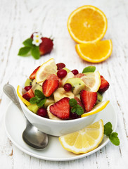 Salad with fresh fruits