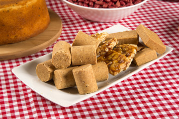 Table of brazilian food to festa junina