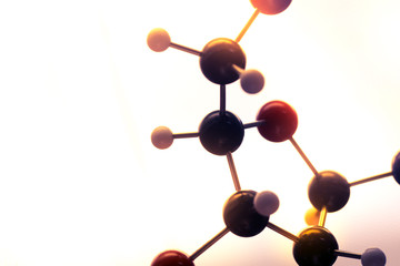 Molecule molecular DNA in a science lab test