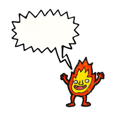 cartoon little flame