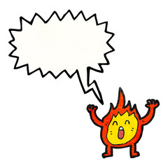 cartoon little flame
