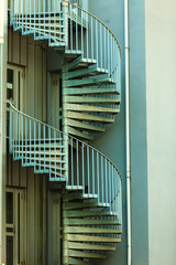 view of a spiral staircase