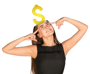 Businesslady with dollar sign