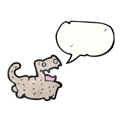 cat with speech bubble cartoon