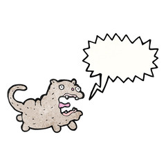 cat with speech bubble cartoon