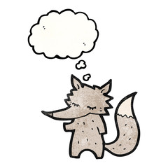 cartoon little wolf