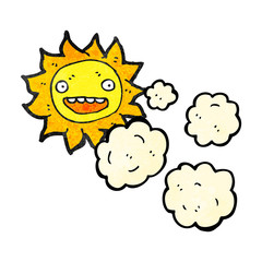 Retro cartoon with texture. Isolated on White.