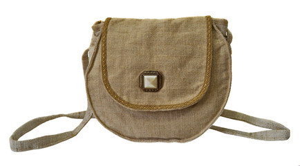 Handmade flax handbag
