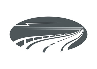 Highway, road or pathway gray icon