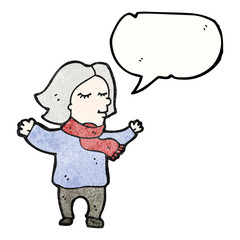 middle aged woman cartoon