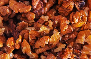 Fresh Walnuts Closeup