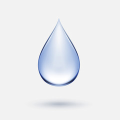 Vector Blue Water Drop Icon Isolated