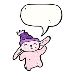 cartoon pink rabbit