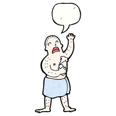 cartoon man in towel