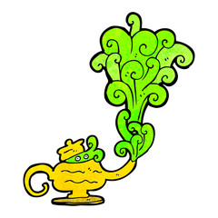 genie in lamp cartoon