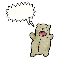 cartoon bear shouting