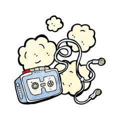 old tape player cartoon