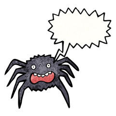 cartoon scared spider