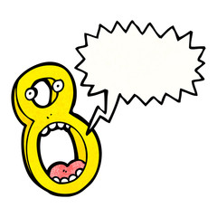 cartoon number eight