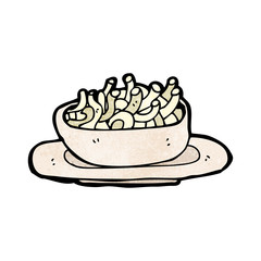 cartoon noodle bowl