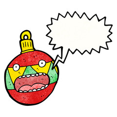 cartoon christmas bauble
