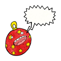 cartoon christmas bauble