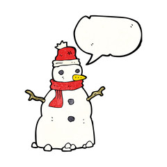 cartoon snowman