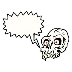 spooky cartoon skull