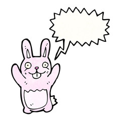 cartoon pink rabbit