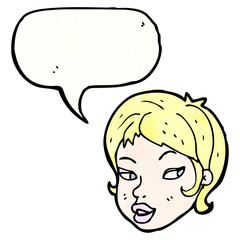 cartoon pretty blond girl