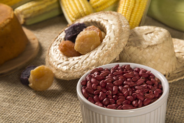 Table of brazilian food to festa junina