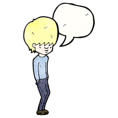 cartoon blond teenager