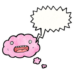 Obraz premium retro cloud cartoon character