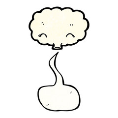 cartoon cloud with speech bubble