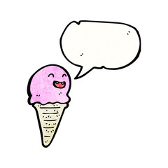 ice cream cone cartoon character