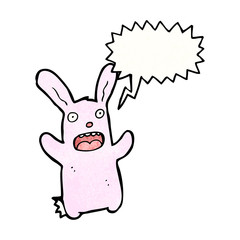 startled rabbit cartoon character
