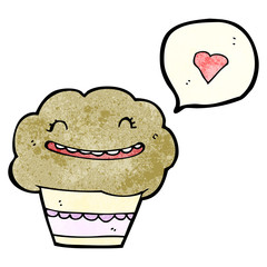 cartoon talking muffin