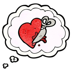 cutting heart symbol