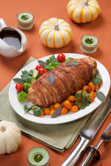 Bacon-wrapped Turkey Breast Roulade