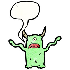cartoon alien space monster