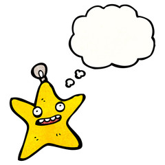 cartoon christmas star bauble
